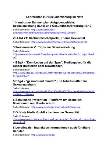 Bzga sexualerziehung grundschule material